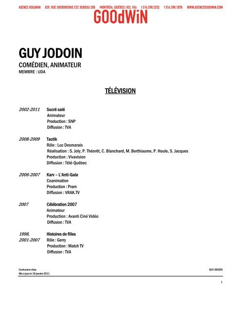 GUY JODOIN - Agence Goodwin