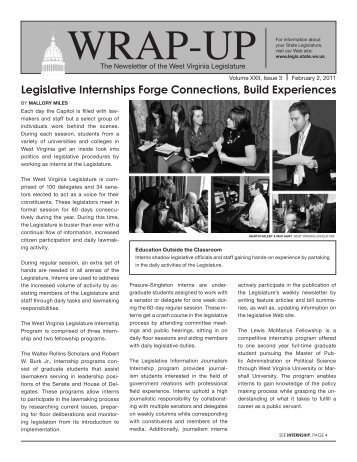 WRAP-UP - West Virginia Legislature