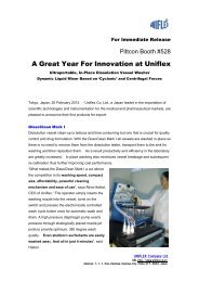 A Great Year For Innovation at Uniflex - Pittcon