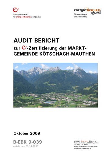 e5 Auditbericht KÃ¶tschach-Mauthen 2009 - energie:autark ...