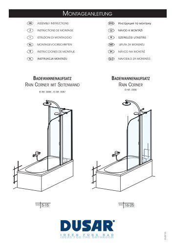MONTAGEANLEITUNG - Dusar