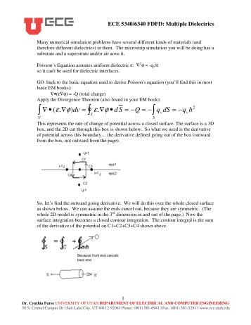 dv dS Q q dS qh - The College of Engineering at the University of Utah