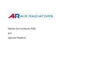 Radiator Service Depots (RSD) and Approved ... - Air Radiators