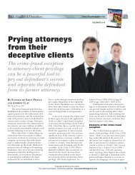 Prying attorneys from their deceptive clients - Plaintiff