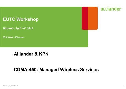 Alliander & KPN - CDMA-450