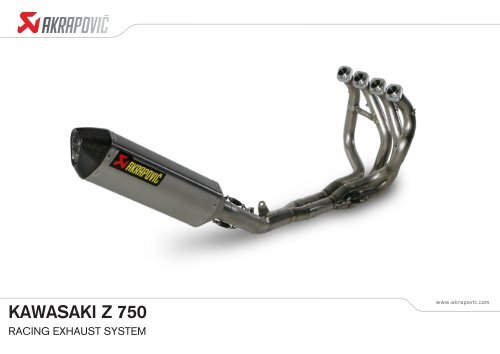 あ KAWASAKI Z 750 - Akrapovic Auspuff