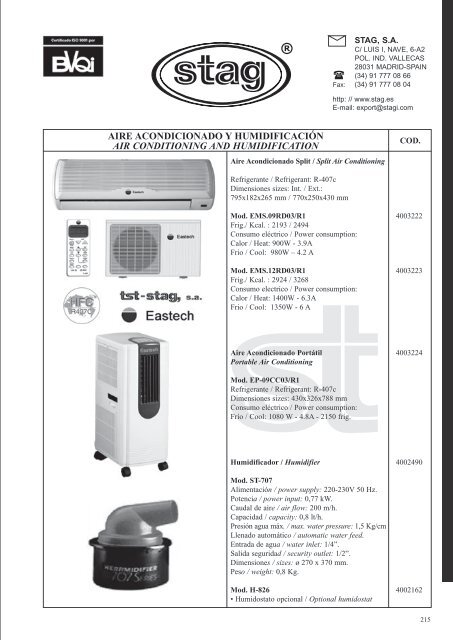 productos profesionales de Aire Acondicionado y refrigeraciÃ³n para ...