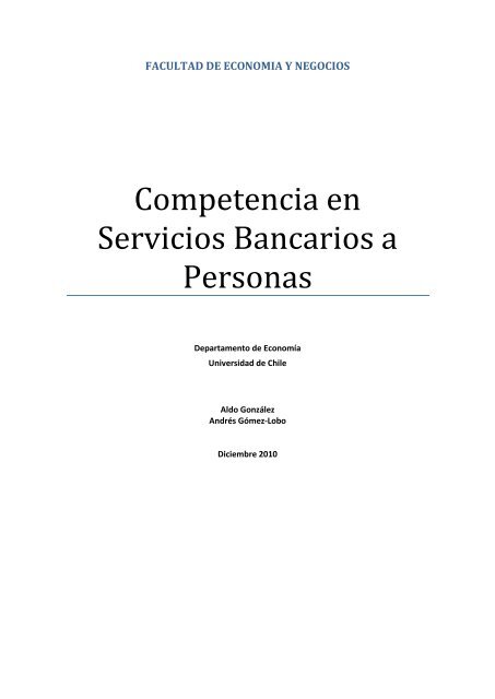 Competencia en Servicios Bancarios a Personas - FiscalÃ­a Nacional ...