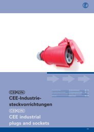 CEE-Industrie- steckvorrichtungen CEE industrial plugs and sockets