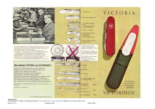 Katalog bis 1980 - Victorinox