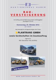 PLANTRANS GMBH - Versteigerungen