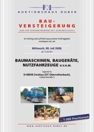 BAU- VERSTEIGERUNG - Versteigerungen