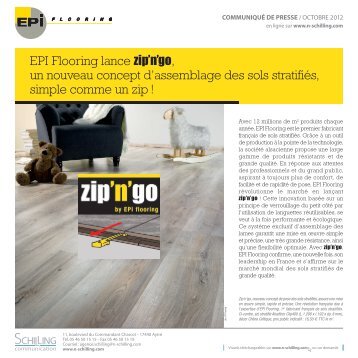 EPI Flooring lance zip'n'go, un nouveau concept d'assemblage des ...