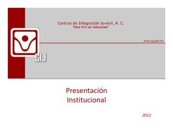 Presentación CIJ 12 - Centros de Integración Juvenil