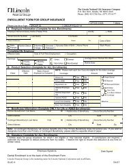 Lincoln Enrollment Form