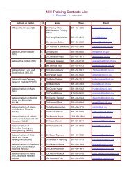 NIH Training Contacts List - RFMH