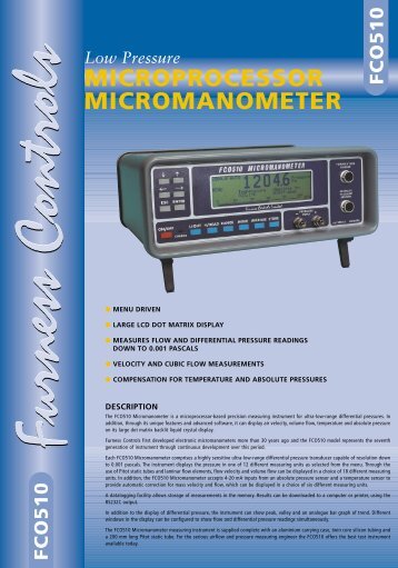 microprocessor micromanometer - IPPN Measurements & Controls