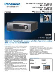 Product catalogue for WJ-HD716 Video Recorder - AAC Distribution