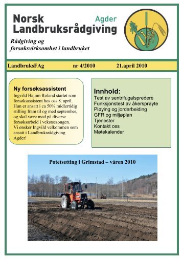 Medlemsblad april - Norsk Landbruksrådgiving Agder