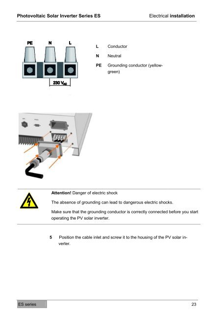 Photovoltaic Solar Inverter Series ES - Effekta