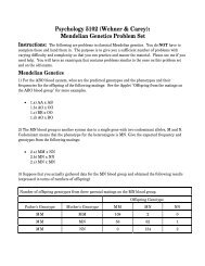 Psyc 5102: Problem Set on Mendelian Genetics - Institute for ...