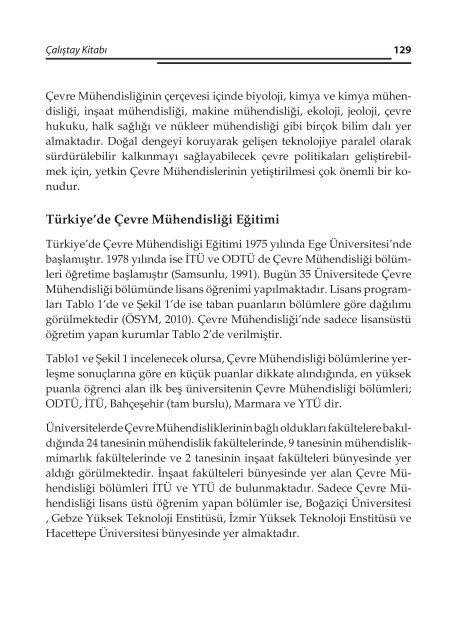 TMMOB ÇEVRE MÜHENDİSLERİ ODASI 2. Çevre Mühendisliği ...