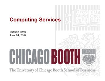 Computing Services - Chicago Booth Portal