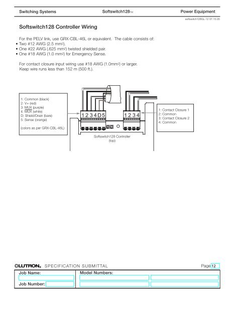 Softswitch128 Switching System - Lutron