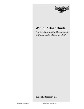 WinPEP User Guide - Dynojet Research