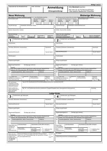 Ummeldung Formular Zum Download