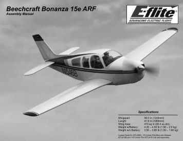 Beechcraft Bonanza 15e ARF - Great Hobbies