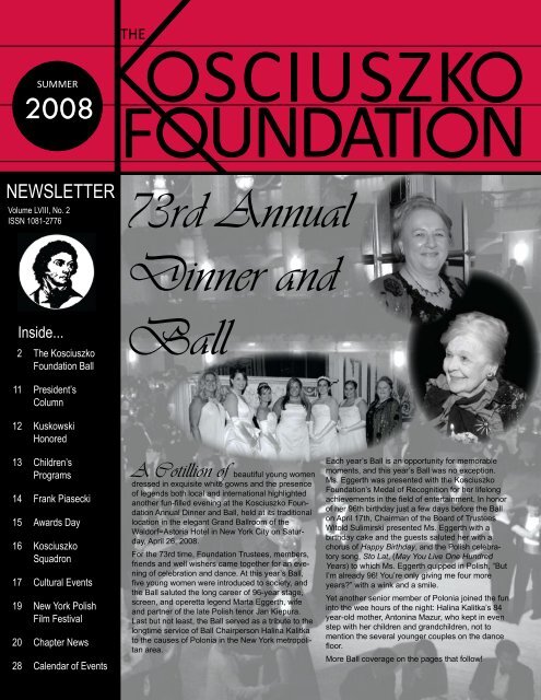 73rd Annual Dinner And Ball The Kosciuszko Foundation 73rd Annual Dinner And Ball The Kosciuszko Foundation