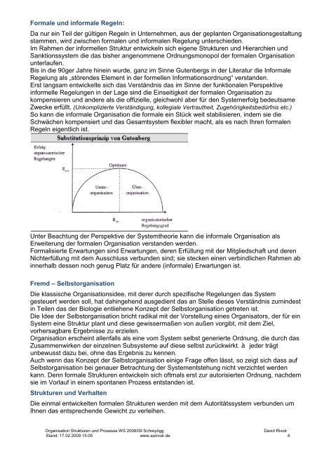 Organisation Strukturen und Prozesse WS 08/09 Schreyögg ...