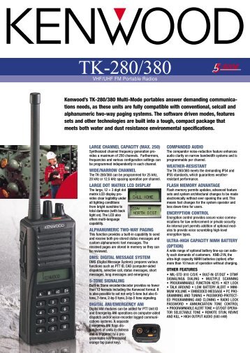 TK-280/380 - Kenwood