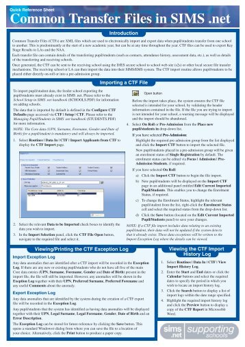 QRS Common Transfer Files in SIMS .net.pdf - EiS Kent