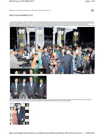 Page 1 of 8 World Travel AWARDS 2012 24/09/2012 http ...