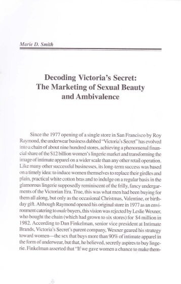 Decoding Victoria's Secret: The Marketing of Sexual Beauty