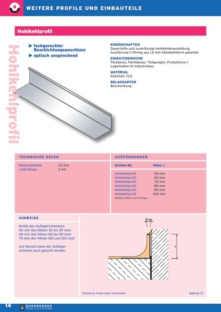 Buprofile.de - Buchberger Profilsysteme - Dehnfugenprofile, Fugenprofile, Dehnfugen, Bauwerksfugen