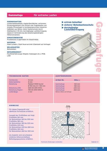 Buprofile.de - Buchberger Profilsysteme - Dehnfugenprofile, Fugenprofile, Dehnfugen, Bauwerksfugen