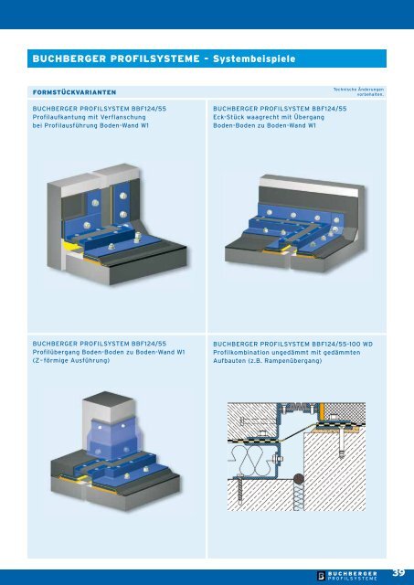 Buprofile.de - Buchberger Profilsysteme - Dehnfugenprofile, Fugenprofile, Dehnfugen, Bauwerksfugen