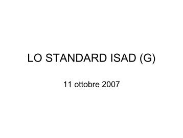 Standard internazionali di descrizione archivistica. ISAD (G) (pdf, 99 ...