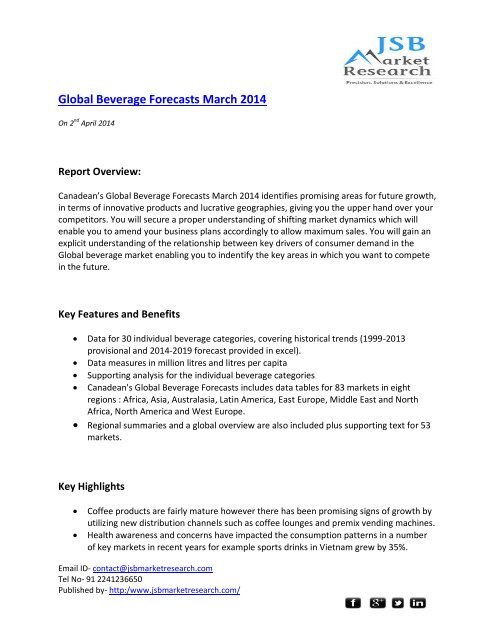 Global Beverage Forecasts March 2014