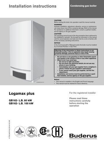 NEWLY REVISED BOILER MANUAL BUDERUS GB ... - Heating Help