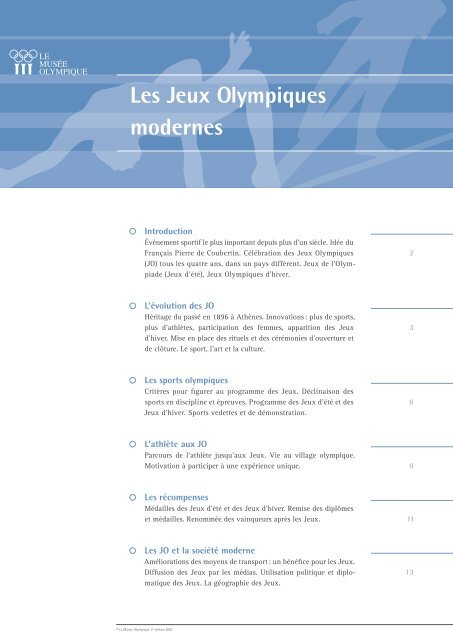 Les Jeux Olympiques Modernes Pdf International Olympic Committee Les Jeux Olympiques Modernes Pdf International Olympic Committee