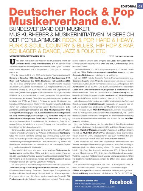 Musiker Magazin 03/2013