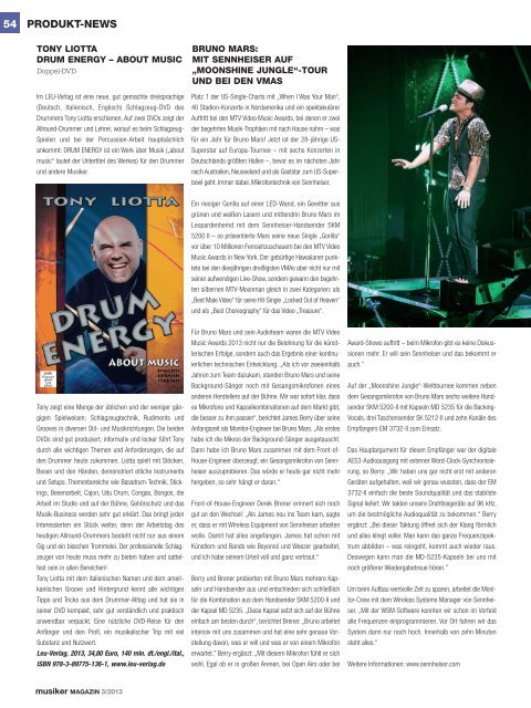 Musiker Magazin 03/2013