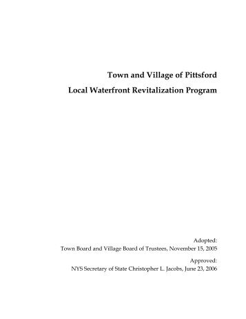 Town and Village of Pittsford LWRP - New York State Department of ...