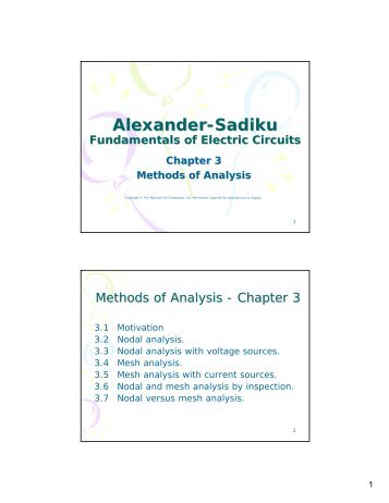 Alexander-Sadiku Fundamentals of Electric Circuits Chapter 3 ...