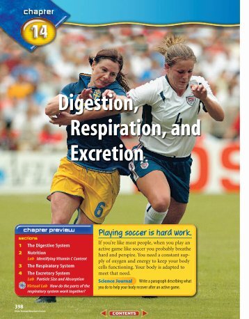 Digestion, Respiration, and Excretion - McGraw-Hill Higher Education