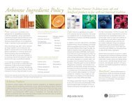 Arbonne Ingredient Policy The Arbonne Promise: To deliver pure ...